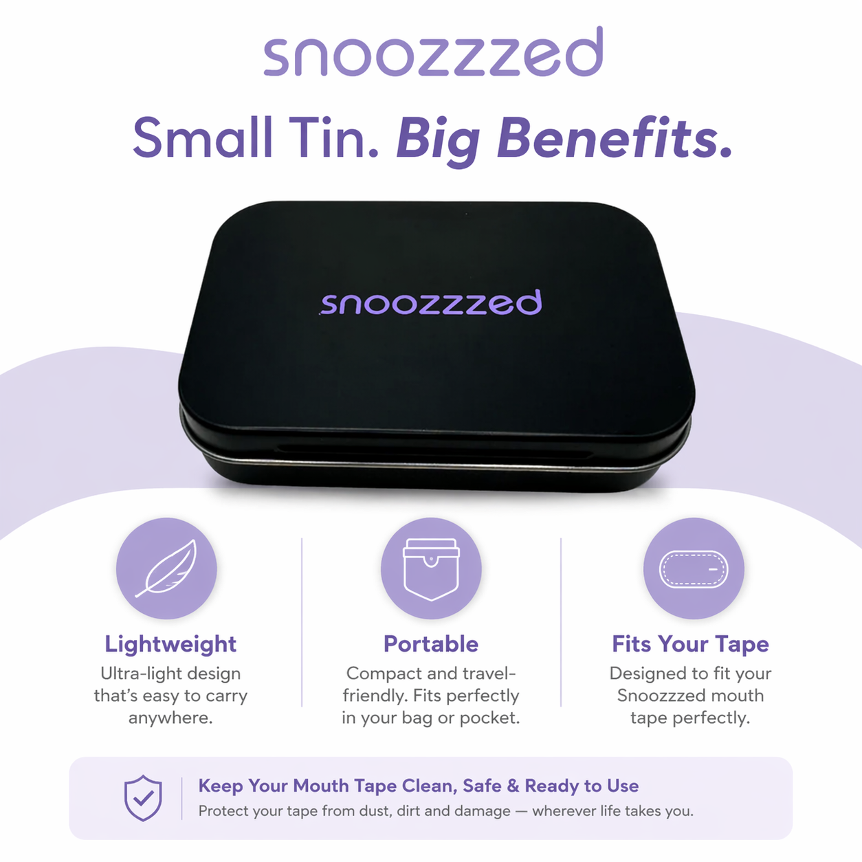 snoozzzed Mouth Tape Storage Tin